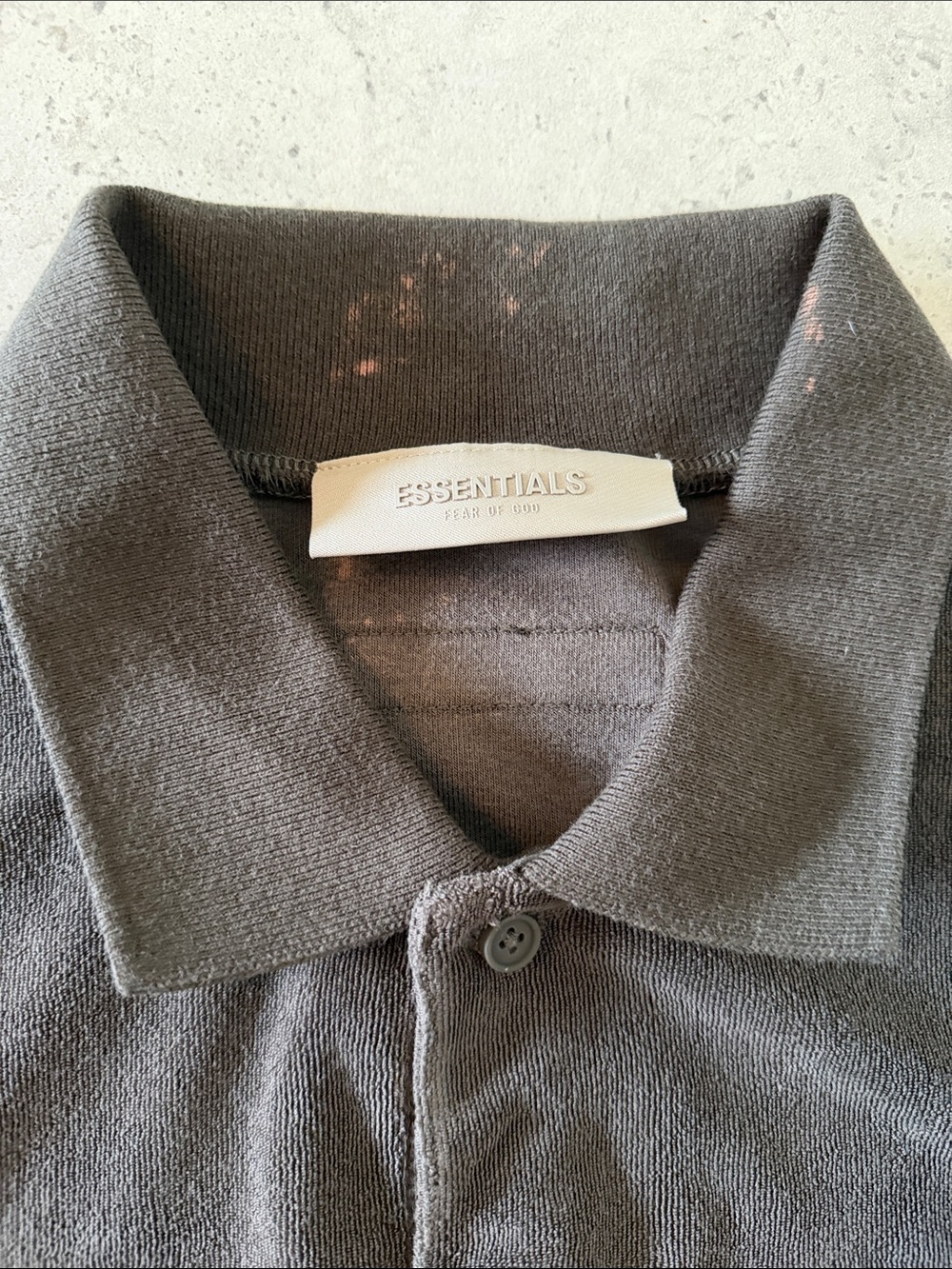 Fear of God Charcoal Short-Sleeve Polo - Picture 3 of 4